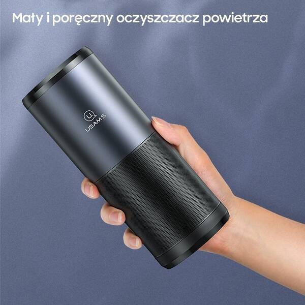 USAMS Przenośny sterylizator powietrza UV-C czarno-szary/black&gray  ZB169JHQ01 (US-ZB169)