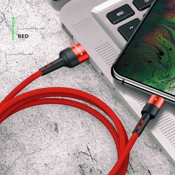 USAMS U26 CABLE TYP-C 1M 2A FAST CHARGING RED