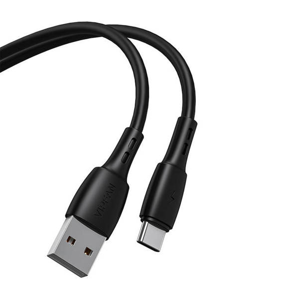 USB TO USB-C CABLE VIPFAN RACING X05, 3A, 3M (BLACK)