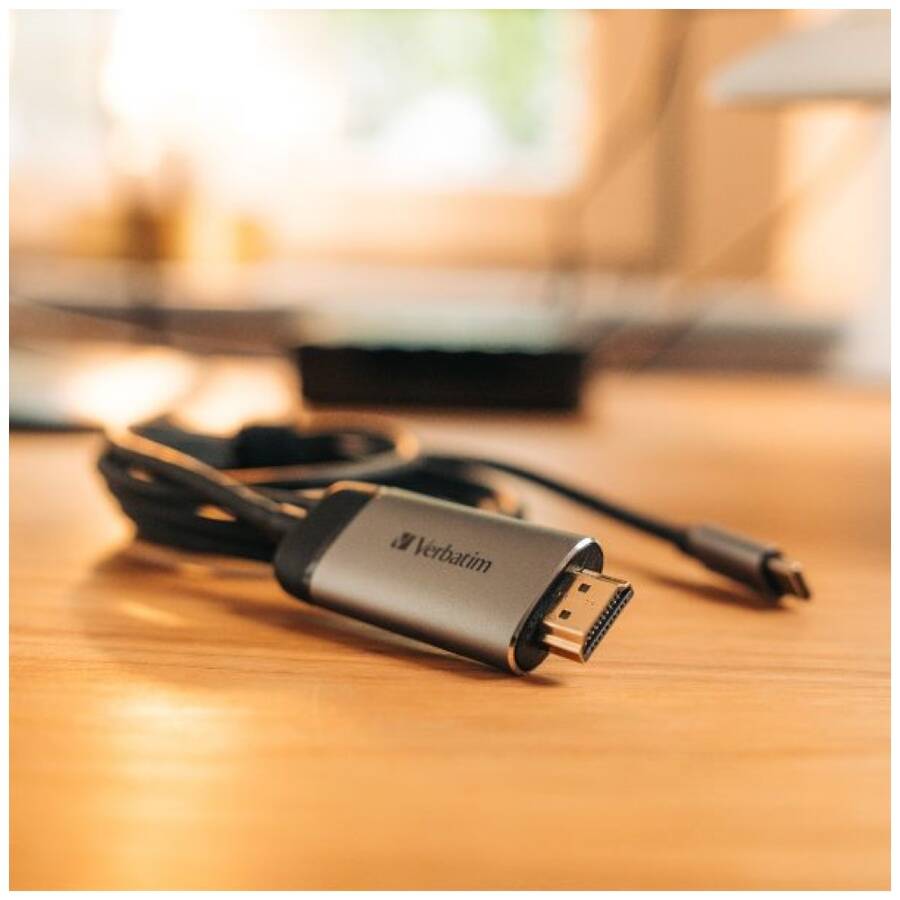 Verbatim Adapter USB-C - HDMI 4K 1.5m     aluminiowy/aluminum 49144