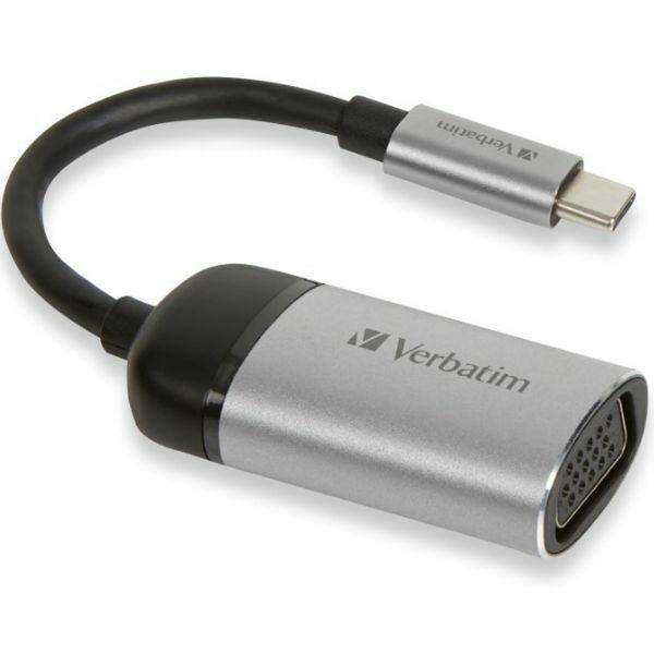 Verbatim Adapter USB-C - VGA              aluminiowy/aluminum 49145