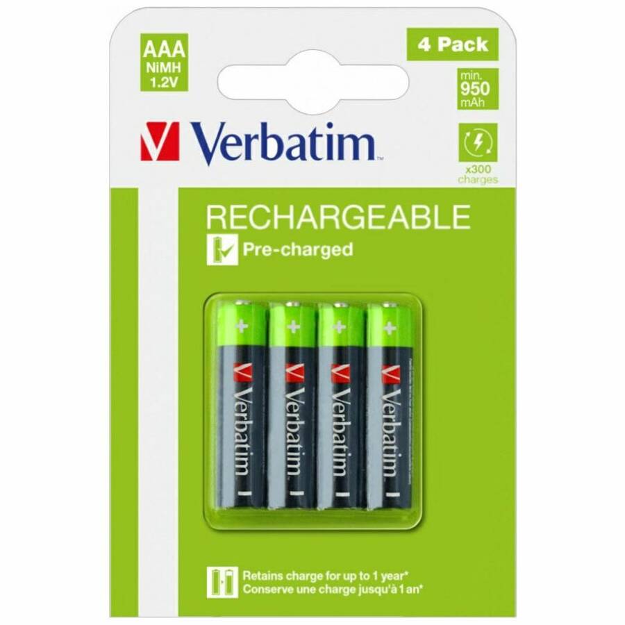 Verbatim Akumulator NiMH AA 2500mAh       Premium HR6 4szt czarny/ black 49517