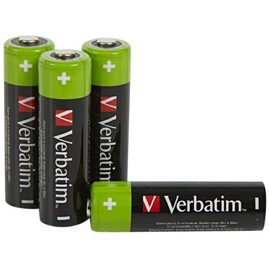 Verbatim Akumulator NiMH AA 2500mAh       Premium HR6 4szt czarny/ black 49517