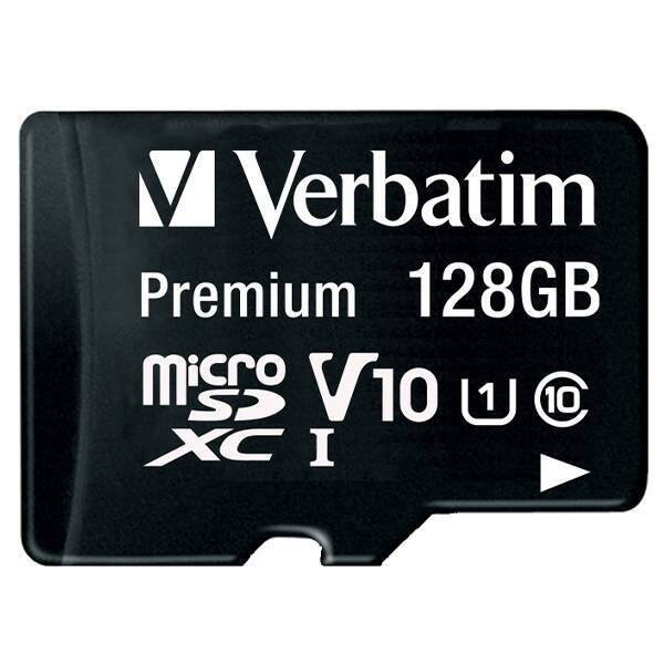 Verbatim Karta microSDXC 128GB V10 + adapter czarny/black 44085