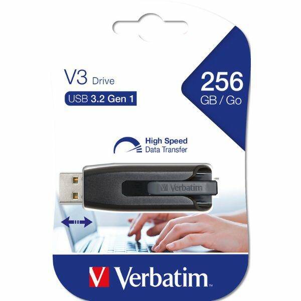 Verbatim Pendrive 256GB USB-A 3.2 V3 czarny/black 49168