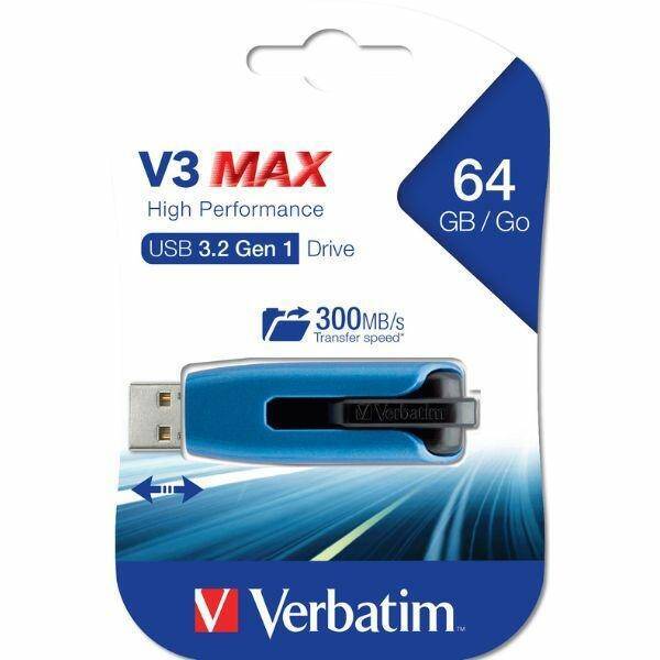 Verbatim Pendrive 64GB USB-A 3.2 V3 MAX niebieski/blue 49807