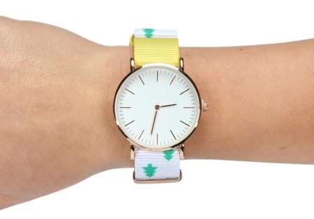 WATCH YELLOW AND WHITE PERFECT GIFT (15)