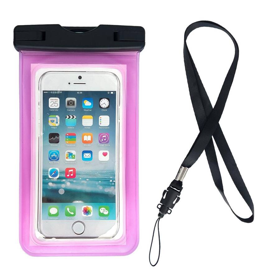 WATERPROOF PHONE BAG POUCH FOR POOL PINK