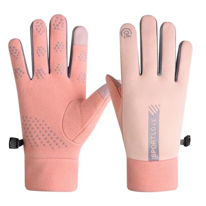 WOMEN'S WINDPROOF TELEPHONE GLOVES - PINK