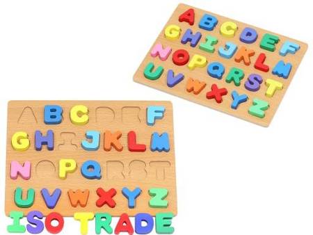 WOODEN ALPHABET PUZZLE BLOCKS PUZZLE LETTERS