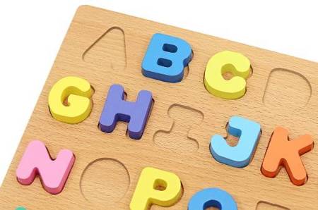 WOODEN ALPHABET PUZZLE BLOCKS PUZZLE LETTERS