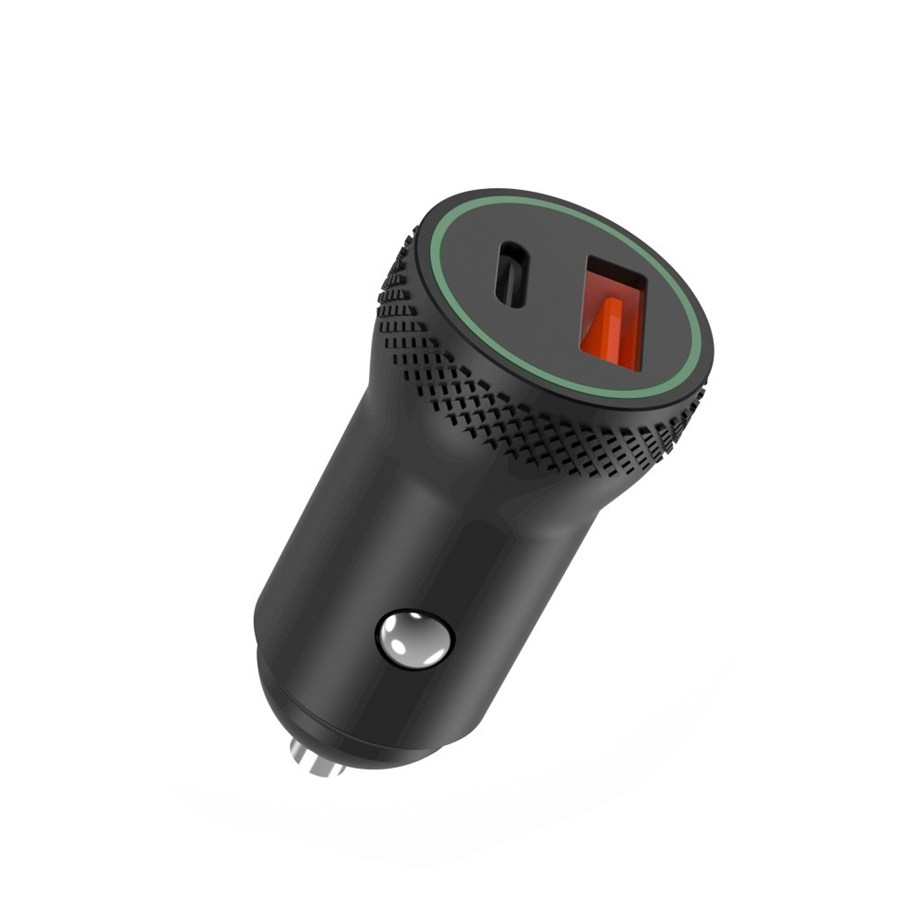 XO CC33 PD QC 3.0 18W 1x USB 1x USB-C BLACK car charger