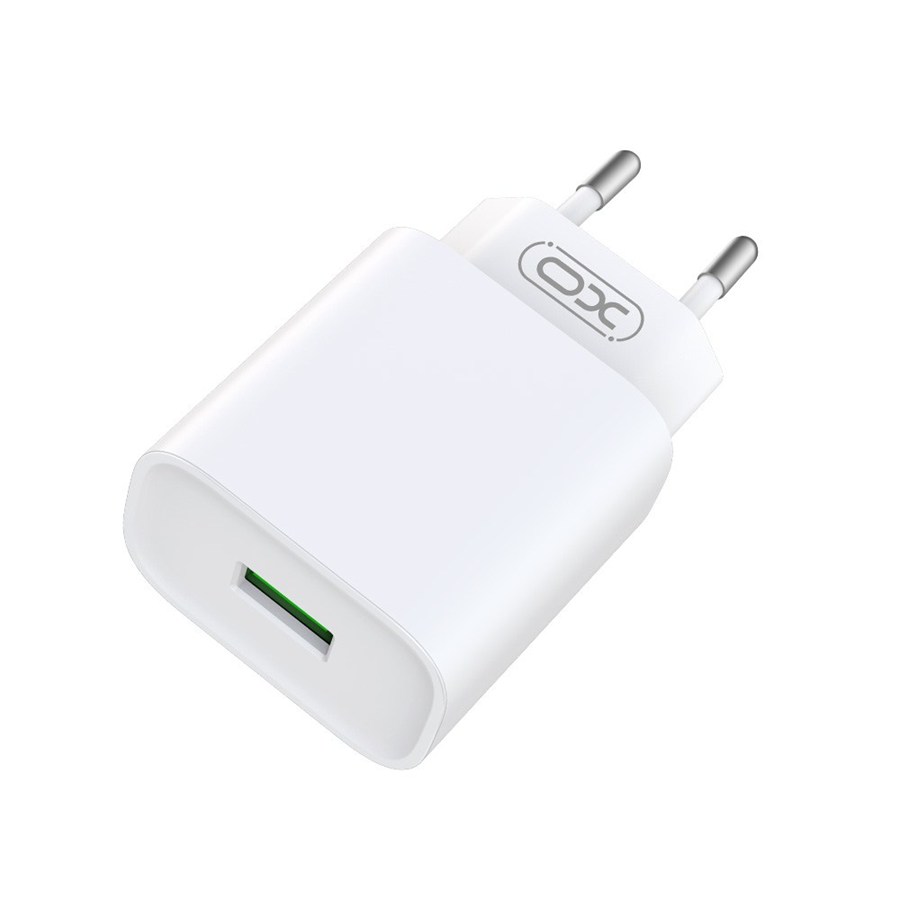 XO CE02D QC 3.0 18W 1x USB charger white + USB-C cable