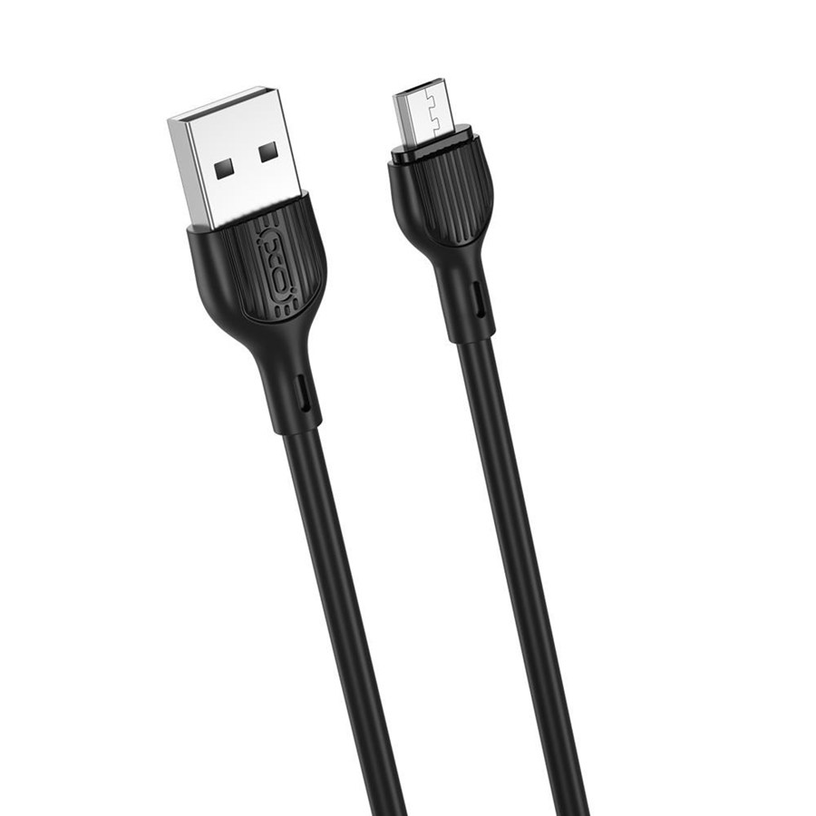 XO NB200 USB cable - microUSB 1.0m 2.1a black