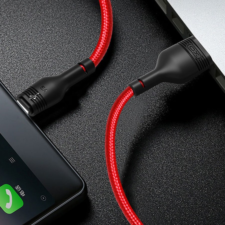 XO NB55 USB cable - microUSB 1.0 m 5a red