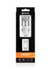 (4637) MOCOLO 1A CAR CHARGER SILVER + LIGHTNING 1M SILVER + CABLE WHITE