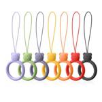 A SILICONE LANYARD FOR A PHONE BEAR RING ON A FINGER GREEN
