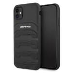 AMG AMHCN61GSEBK iPhone 11 / Xr 6,1" czarny/black hardcase Leather Debossed Lines