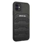 AMG AMHCN61GSEBK iPhone 11 / Xr 6,1" czarny/black hardcase Leather Debossed Lines