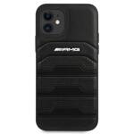 AMG AMHCP12SGSEBK iPhone 12 mini 5,4"  czarny/black hardcase Leather Debossed Lines