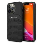 AMG AMHCP13LGSEBK iPhone 13 Pro / 13 6,1" czarny/black hardcase Leather Debossed Lines