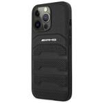 AMG AMHCP14XGSEBK iPhone 14 Pro Max 6,7"  czarny/black hardcase Leather Debossed Lines