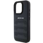 AMG AMHCP16LGSEBK iPhone 16 Pro  6.3" czarny/black hardcase Leather Debossed Lines Black Logo