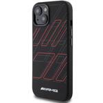 AMG AMHMP15S23SSPK iPhone 15 / 14 / 13  6.1" czarny/black hardcase Silicone Large Rhombuses Pattern MagSafe