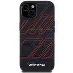 AMG AMHMP15S23SSPK iPhone 15 / 14 / 13  6.1" czarny/black hardcase Silicone Large Rhombuses Pattern MagSafe