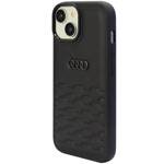 AUDI GT SYNTHETIC LEATHER IPHONE 15 PLUS/14 PLUS 6.7 "BLACK/BLACK HARDCASE AU-TPUPPCIP15M-GT/D2-BK