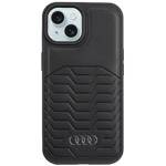 AUDI SYNTHETIC LEATHER MAGSAFE IPHONE 15 PLUS / 14 PLUS 6.7" BLACK/BLACK HARDCASE AU-TPUPCMIP15M-GT/D3-BK