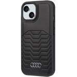 AUDI SYNTHETIC LEATHER MAGSAFE IPHONE 15 PLUS / 14 PLUS 6.7" BLACK/BLACK HARDCASE AU-TPUPCMIP15M-GT/D3-BK