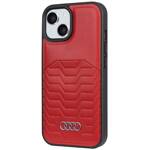 AUDI SYNTHETIC LEATHER MAGSAFE IPHONE 15 PLUS / 14 PLUS 6.7" RED/RED HARDCASE AU-TPUPCMIP15M-GT/D3-RD