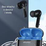 AWEI słuchawki Bluetooth 5.3 T1 Pro + stacja dokująca czarno-zielony/black-green