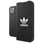 Adidas OR Booklet Case BASIC iPhone 13 / 14 / 15 6,1" czarno biały/black white 47086