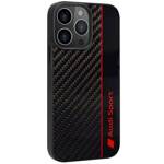 Audi Carbon Fiber Stripe iPhone 13 Pro  / 13 6.1" czarny/black hardcase AUS-TPUPCIP13P-R8/D1-BK