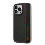 Audi Carbon Fiber Stripe iPhone 16 Pro Max 6.9" czarny/black hardcase AUS-TPUPCIP16PM-R8/D1-BK