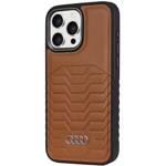 Audi Synthetic Leather MagSafe iPhone 14 Pro 6.1" brązowy/brown hardcase AU-TPUPCMIP14P-GT/D3-BN