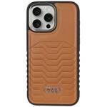 Audi Synthetic Leather MagSafe iPhone 15  Pro 6.1" brązowy/brown hardcase AU-TPUPCMIP15P-GT/D3-BN