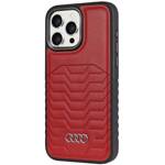 Audi Synthetic Leather MagSafe iPhone 15  Pro 6.1" czerwony/red hardcase AU-TPUPCMIP15P-GT/D3-RD