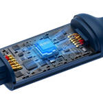 BASEUS BRIGHT MIRROR 2 RETRACTABLE CABLE 3IN1 USB TYPE C - MICRO USB + LIGHTNING + USB TYPE C 3.5A 1.1M PURPLE (CAMJ010205)