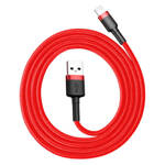 BASEUS CAFULE CABLE DURABLE NYLON CABLE USB / LIGHTNING QC3.0 2.4A 1M RED (CALKLF-B09)