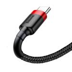 BASEUS CAFULE CABLE DURABLE NYLON CORD USB / USB-C QC3.0 3A 0.5M BLACK-RED (CATKLF-A91)