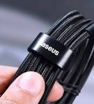 BASEUS CAFULE NYLON CABLE USB TYPE C POWER DELIVERY 2.0 100W 20V 5A 2M BLACK (CATKLF-AL91)