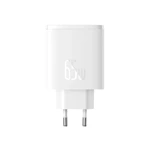 BASEUS CUBE PRO 65W GAN CHARGER 2X USB-C USB-A - WHITE