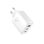 BASEUS CUBE PRO 65W GAN CHARGER 2X USB-C USB-A - WHITE