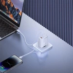 BASEUS CUBE PRO 65W GAN CHARGER 2X USB-C USB-A - WHITE