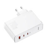 BASEUS GAN5 PRO FAST CHARGER 2XUSB-C + USB 140W EU WHITE (CCGP100202)