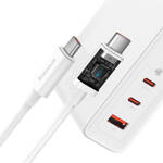 BASEUS GAN5 PRO FAST CHARGER 2XUSB-C + USB 140W EU WHITE (CCGP100202)