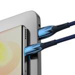 BASEUS GLIMMER SERIES FAST CHARGING CABLE USB-A - USB-C 100W 480MBPS 2M BLUE